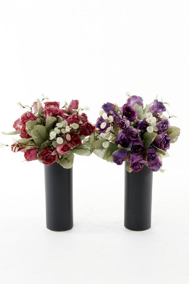 【アーティフィシャルフラワー・造花 お仏壇向け仏花 供花・1束タイプ】ローズガーデンシリーズ｜funeral rose−H