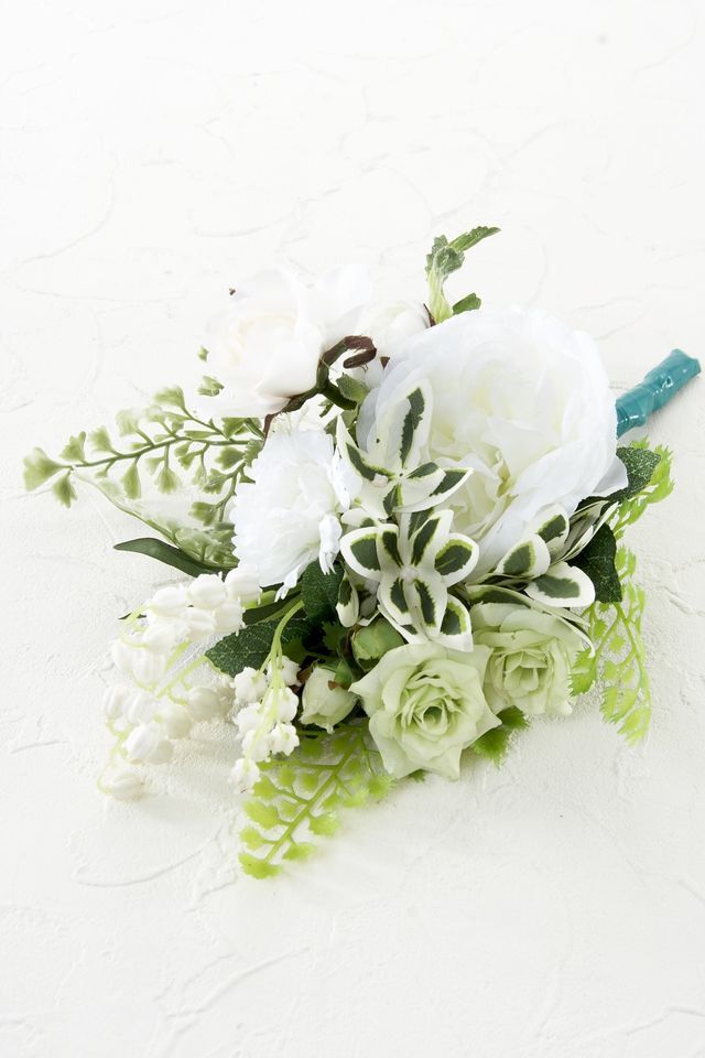 【アーティフィシャルフラワー・造花 お墓・お仏壇向け ミニ仏花・供花1対-左右2束セット】ローズガーデンシリーズ｜small funeral rose