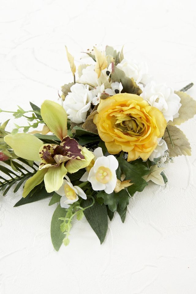 【アーティフィシャルフラワー・造花 お墓・お仏壇向け ミニ仏花・供花1対-左右2束セット】ローズガーデンシリーズ｜small funeral rose