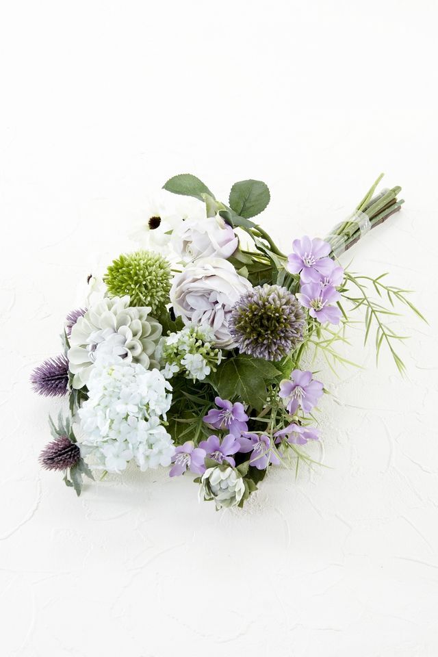【アーティフィシャルフラワー・造花 お墓・お仏壇向け仏花・供花1対-左右2束セット】ローズガーデンシリーズ｜funeral rose-A