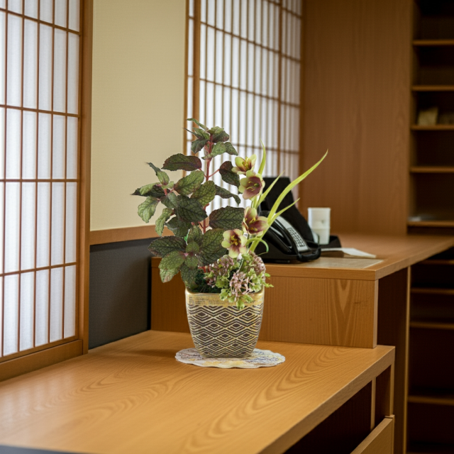 【造花・アーティフィシャルフラワー・造花インテリア】フラチラリアのモダンアレンジメント