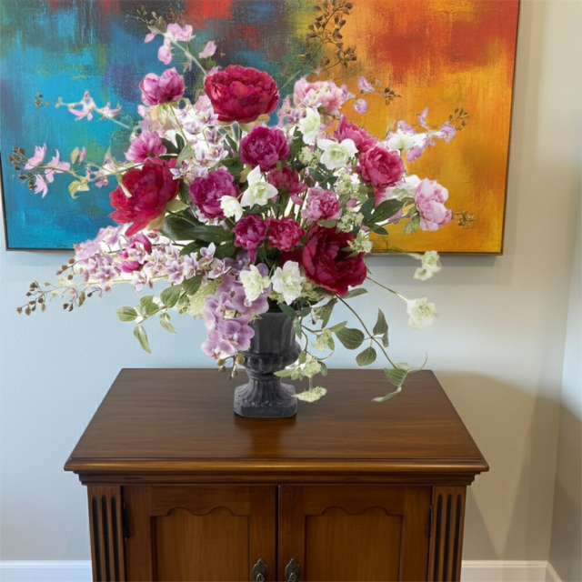 【プレミアムコレクション 造花・アーティフィシャルフラワー・アートフラワーアレンジメント】アレンジ・デ・セーリア