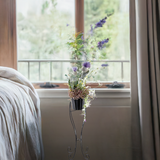 【造花スタンドアレンジメント・アーティフィシャルインテリア】紫里-yukari