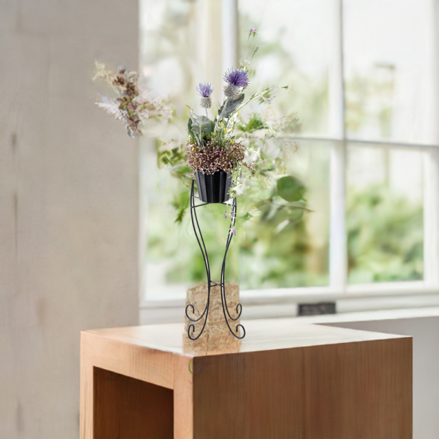 【造花スタンドアレンジメント・アーティフィシャルインテリア】紫里-yukari