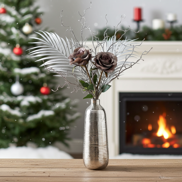 アーティフィシャルフラワー インテリアブーケアレンジ】ローズ