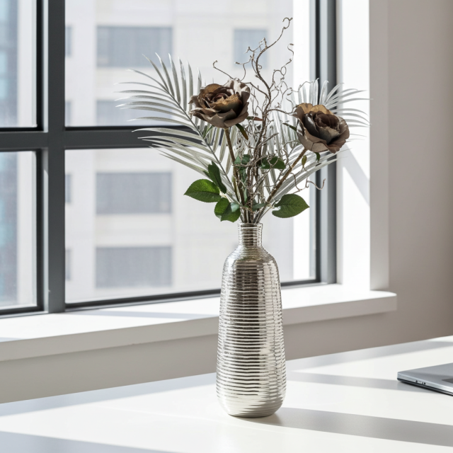 アーティフィシャルフラワー インテリアブーケアレンジ】ローズ