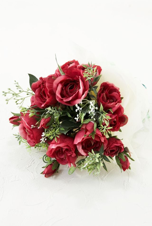 【造花・アーティフィシャルフラワー花束・造花ギフトブーケ】ローズガーデンシリーズ｜cute rose bouquet−A