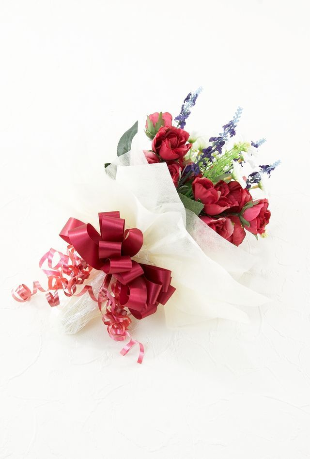 【造花・アーティフィシャルフラワー花束・造花ギフトブーケ】ローズガーデンシリーズ｜cute rose bouquet−B