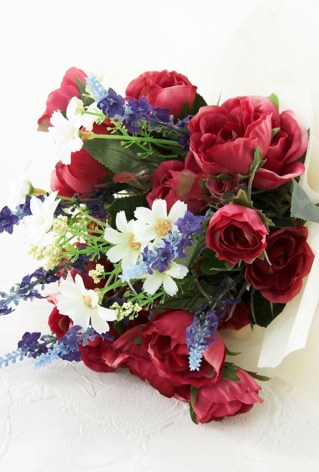 【造花・アーティフィシャルフラワー花束・造花ギフトブーケ】ローズガーデンシリーズ｜cute rose bouquet−B