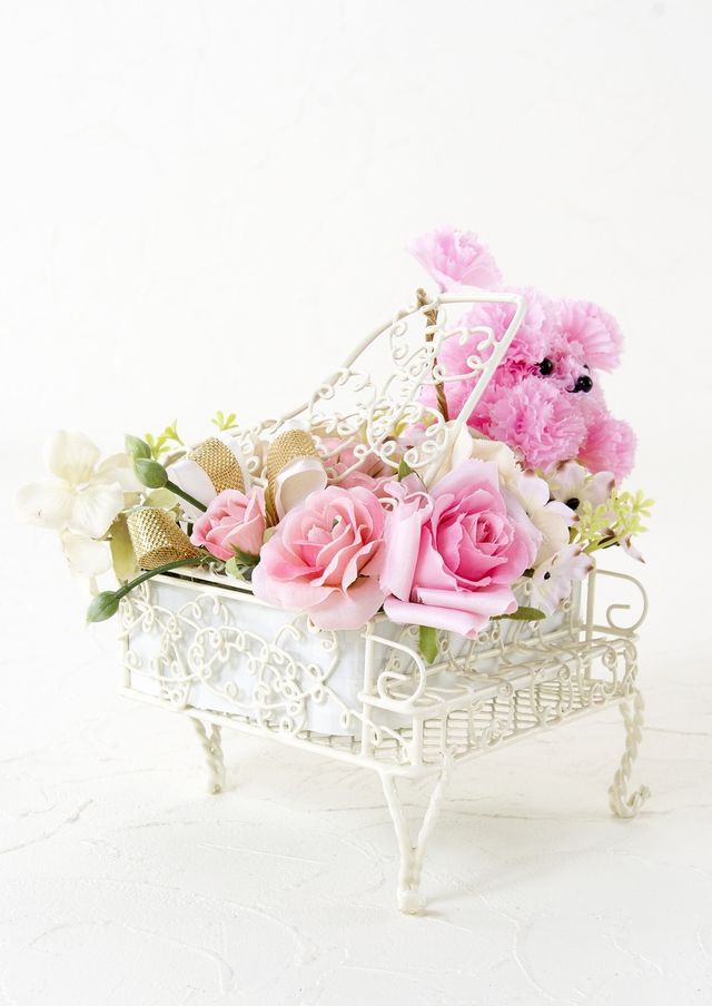 【ピアノ・プードルアレンジメント】ハーモニー・ライトピンク