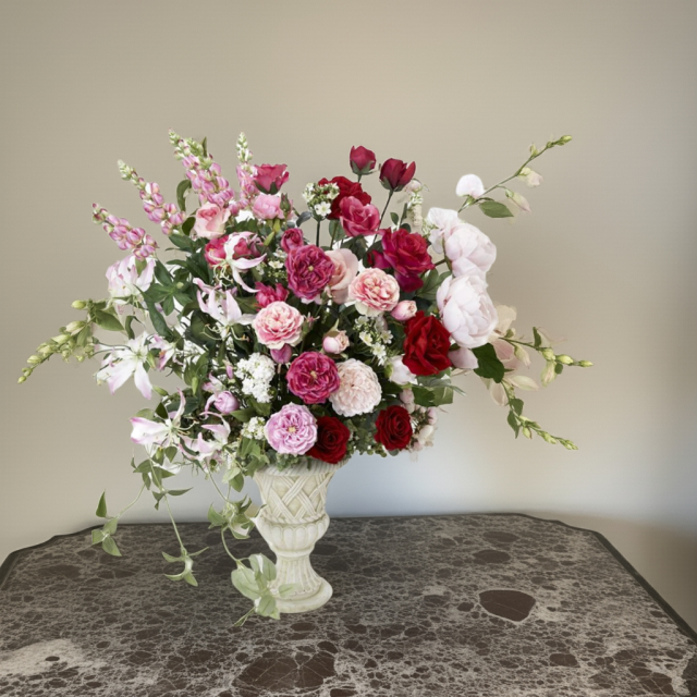 【プレミアムアレンジメント 高級造花・アートフラワー・アーティフィシャルフラワー・インテリアフラワー】Fountain of Beauty