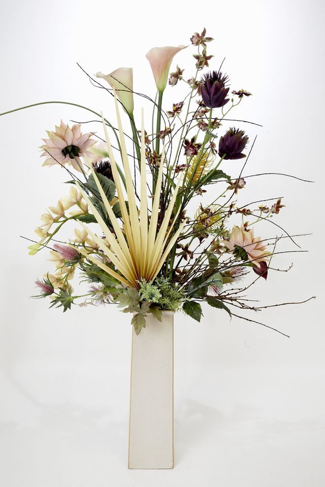 【プレミアムアレンジメント 高級造花・アートフラワー・アーティフィシャルフラワー・インテリアフラワー】Relaxed natural beauty