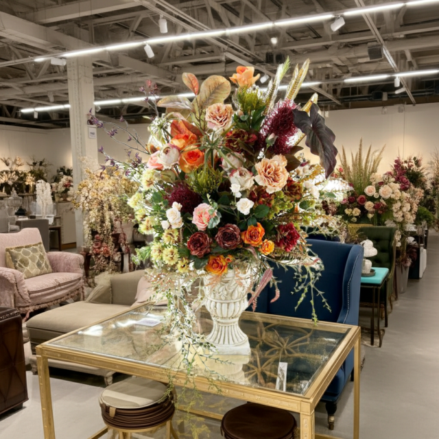 【プレミアムコレクション 造花・アーティフィシャルフラワーアレンジメント】ローズガーデンシリーズ｜ネイティブ アンバー