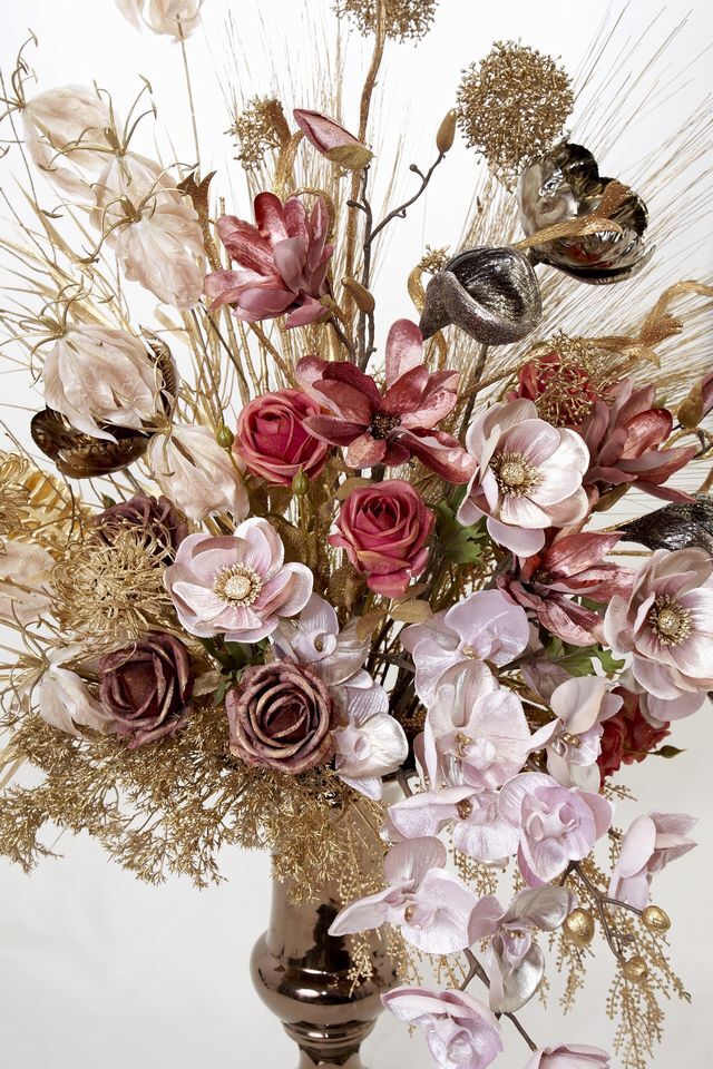 【プレミアムデザイン 造花・アーティフィシャルフラワーアレンジメント】Shining Goddess of Mercy