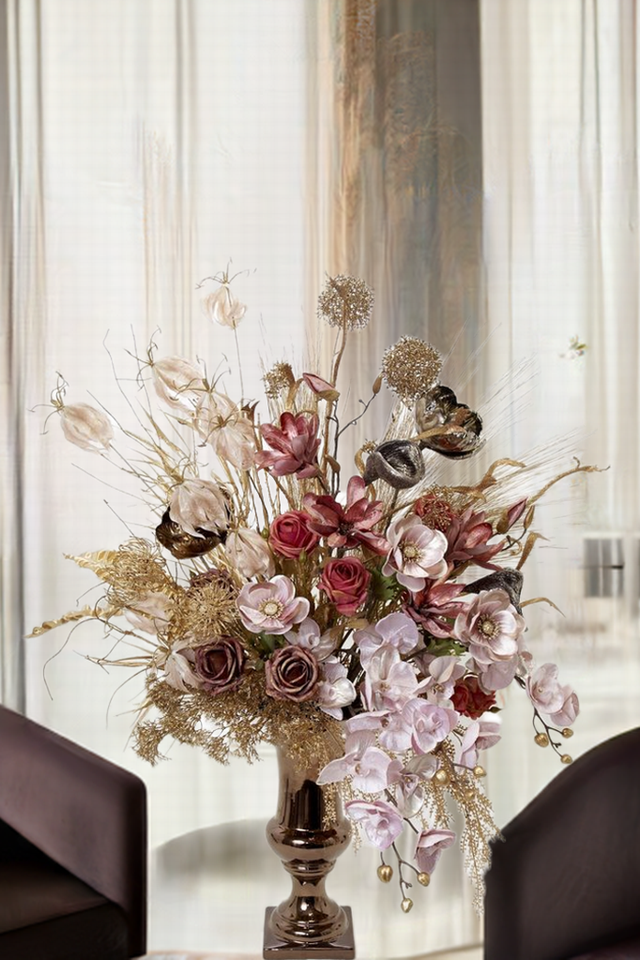 【プレミアムデザイン 造花・アーティフィシャルフラワーアレンジメント】Shining Goddess of Mercy