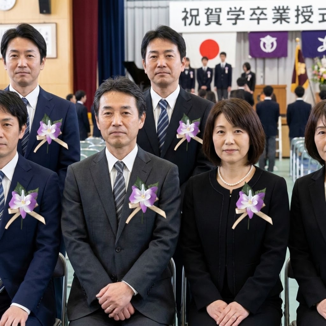 【卒業式・入学式・パーティー・イベント・式典用のコサージュ】デンファレのアートフラワーコサージュ
