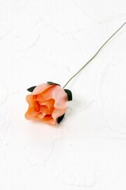 【アートフラワーパーツ・造花・染花・布花】ミニバラ（オレンジ）