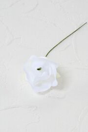 【アートフラワーパーツ・造花・染花・布花】ミニバラ（ホワイト）