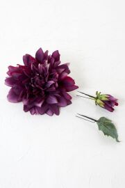 【コサージュ＆髪飾り・2WAYタイプ】プリンセスダリア/パープル