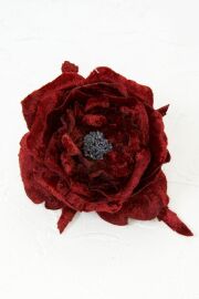 【コサージュ＆髪飾り・2WAYタイプ】ジャンヌローズ／レッド