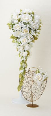 【ウェディングブーケ手作りキット】プリンセスローズブーケキット・キャスケードブーケ