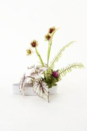 【造花・アーティフィシャルフラワー ・インテリアグリーン】ナチュラルモダンアレンジメント－A