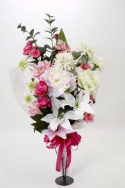 【贈答・贈呈用花束・造花花束・豪華花束】プロポーズ・記念日など記憶に残る枯れないフラワーギフト／アフロディーテブーケ