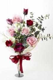 【贈答・贈呈用・ギフトの造花花束】ジュエルピンクサファイア・ブーケ