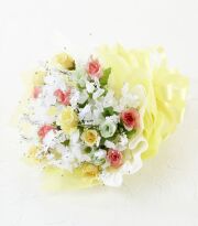 ミニローズ・シャイニングシャワーブーケ／オレンジイエロー系