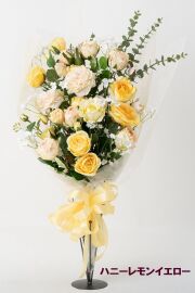 バラとかすみ草の花束 ローズブーケ 豪華 高級 造花 73～85cm｜結婚式 両親贈呈 プロポーズ 記念日ギフト｜ローズガーデンシリーズ