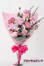 バラとかすみ草の花束 ローズブーケ 豪華 高級 造花 73～85cm｜結婚式 両親贈呈 プロポーズ 記念日ギフト｜ローズガーデンシリーズ