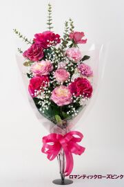 バラとかすみ草の花束 ローズブーケ 豪華 高級 造花 73～85cm｜結婚式 両親贈呈 プロポーズ 記念日ギフト｜ローズガーデンシリーズ