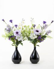 【お墓・仏壇用 造花の仏花・供花】トルコキキョウとアネモネの仏花セット（左右１対）