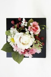 【スクエアフレーム　造花アレンジメント】Ｍサイズ　シリーズ