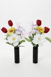 【造花・アーティフィシャルフラワー 仏花・供花・墓花】お彼岸・お盆の御供花A（左右１対セット）