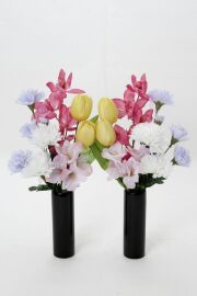 【造花・アーティフィシャルフラワー 仏花・供花・墓花】お彼岸・お盆の御供花C（左右１対セット）