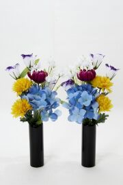 【造花・アーティフィシャルフラワー 仏花・供花・墓花】お彼岸・お盆の御供花E（左右１対セット）