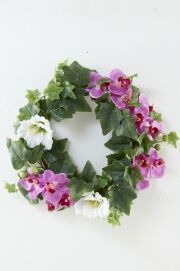 【造花 アーティフィシャルフラワー・アートフラワーのオリジナルリース】エヴァ