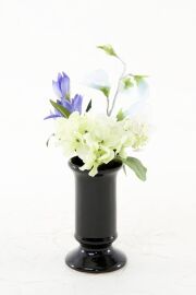【アーティフィシャルフラワー・造花 お仏壇向けリトル仏花・供花】薔薇とリンドウのミニ仏花－1束タイプ