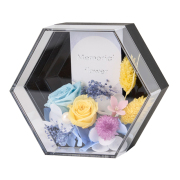 【プリザーブドフラワー・お仏壇花・供花・仏花／ご命日・ご供養・お悔み】東京堂 プリザーブドフラワー ・六角箱（ろっかくばこ）