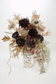 【プレミアムコレクション 造花・アーティフィシャルフラワーアレンジメント】Deep purple sunrise