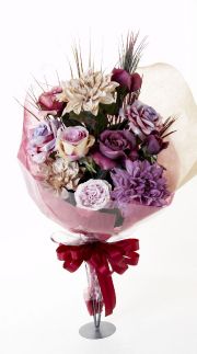 【贈答・贈呈用・ギフトの造花花束】ジュエルガーネット・ブーケ