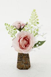【アーティフィシャルフラワー・造花 お仏壇向け ミニ供花・1束タイプ】ローズガーデンシリーズ｜small funeral rose－A