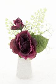 【アーティフィシャルフラワー・造花 お仏壇向け ミニ供花・1束タイプ】ローズガーデンシリーズ｜small funeral rose－A