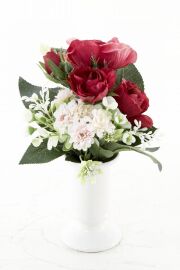 【アーティフィシャルフラワー・造花 お仏壇向け ミニ供花・1束タイプ】ローズガーデンシリーズ｜small funeral rose－B