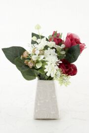 【アーティフィシャルフラワー・造花 お仏壇向け ミニ供花・1束タイプ】ローズガーデンシリーズ｜small funeral rose－B