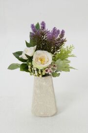 【アーティフィシャルフラワー・造花 お仏壇向け ミニ供花・1束タイプ】ローズガーデンシリーズ｜small funeral rose－C