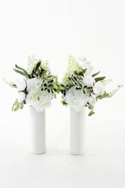 【アーティフィシャルフラワー・造花 お墓・お仏壇向け ミニ仏花・供花1対-左右2束セット】ローズガーデンシリーズ｜small funeral rose