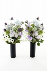 【アーティフィシャルフラワー・造花 お墓・お仏壇向け仏花・供花1対-左右2束セット】ローズガーデンシリーズ｜funeral rose-A
