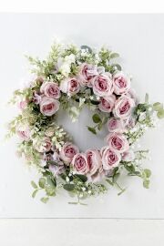 【造花 アーティフィシャルフラワー・アートフラワーのオリジナルリース】ローズガーデンシリーズ｜Rose wreath―I